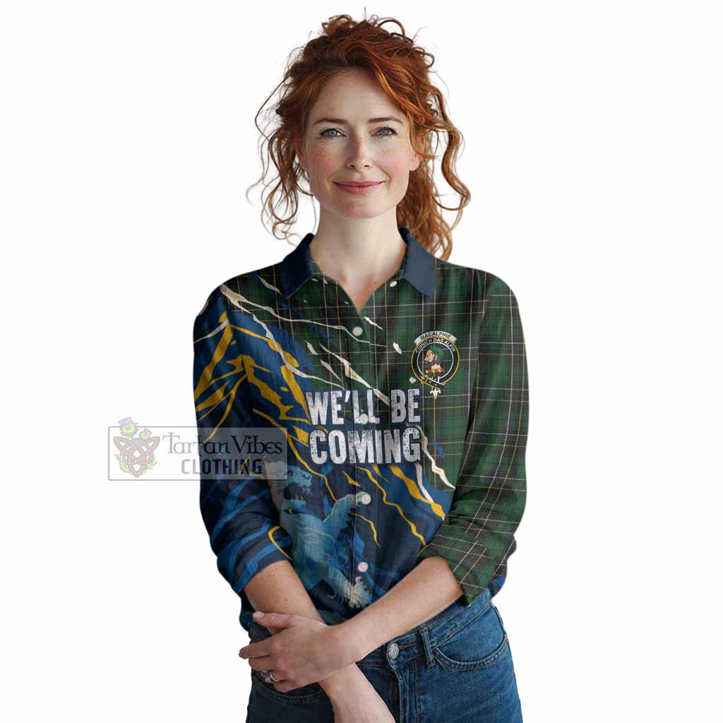 MacAlpine (MacAlpin) Scotland Tartan Women Casual Shirt WC2026 Football - We'll Be Coming