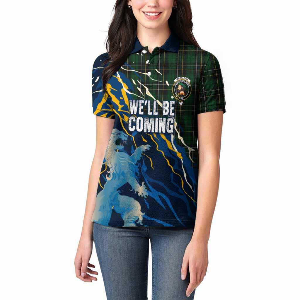 MacAlpine (MacAlpin) Scotland Tartan Women Polo Shirt WC2026 Football - We'll Be Coming