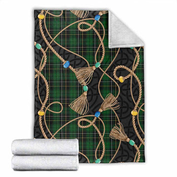 MacAlpine (MacAlpin) Scottish Tartan Twisted Ropes Stylized Blanket X-Large 59 x 79 inches 150 x 200 cm - Tartan Vibes Clothing