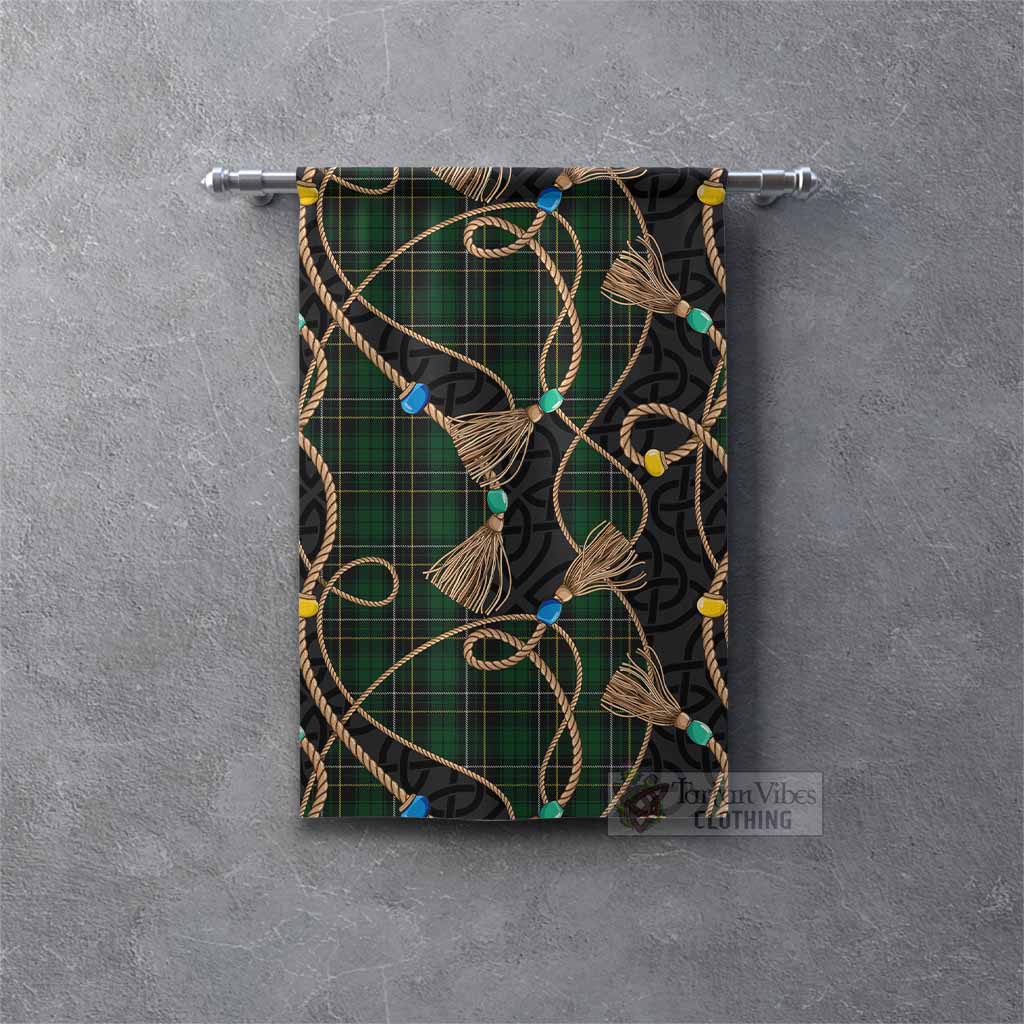 MacAlpine (MacAlpin) Scottish Tartan Twisted Ropes Stylized Gonfalon Rectangle - Tartan Vibes Clothing