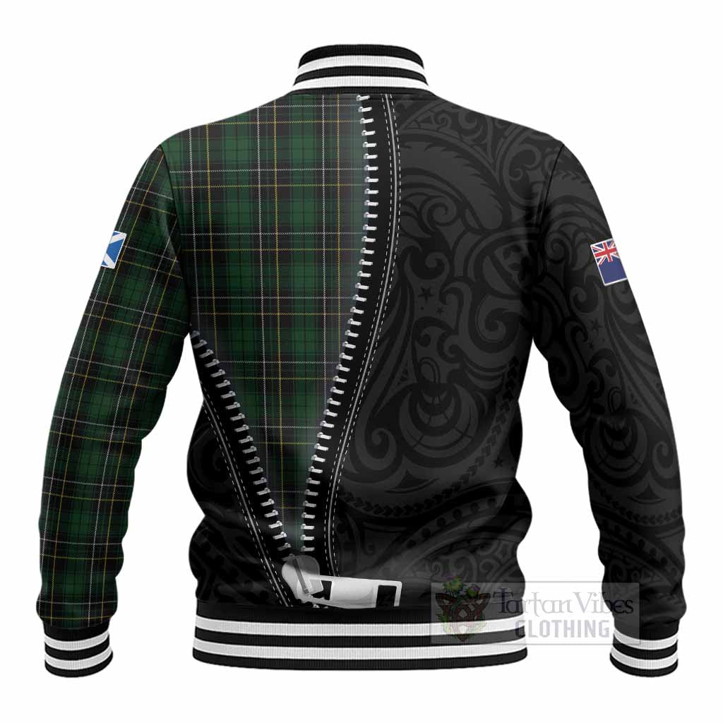 MacAlpine (MacAlpin) Tartan Baseball Jacket New Zealand Pattern Unique Zipper Stylized