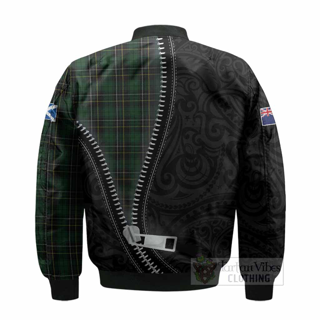 MacAlpine (MacAlpin) Tartan Bomber Jacket New Zealand Pattern Unique Zipper Stylized