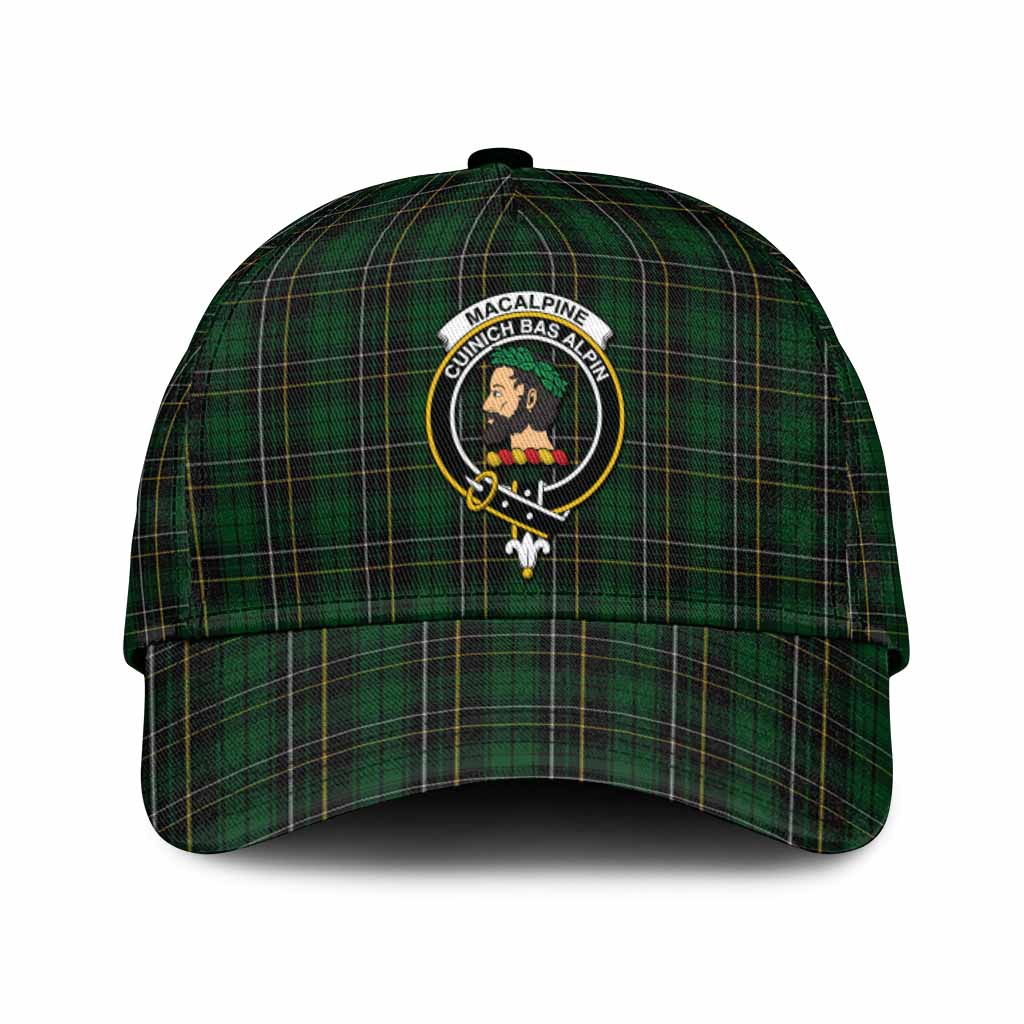 MacAlpine (MacAlpin) Tartan Classic Cap with Family Crest