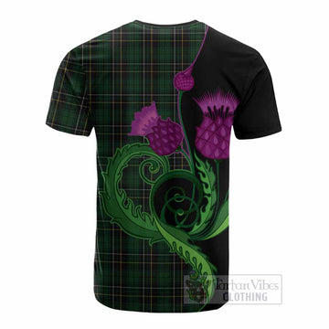 MacAlpine (MacAlpin) Tartan Cotton T-shirt Traditional Scottish Thistle