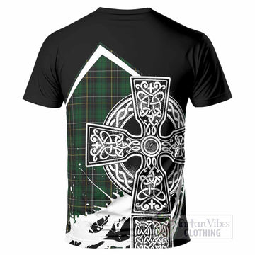 MacAlpine (MacAlpin) Tartan Crest T-Shirt Scottish Celtic Cross Heritage