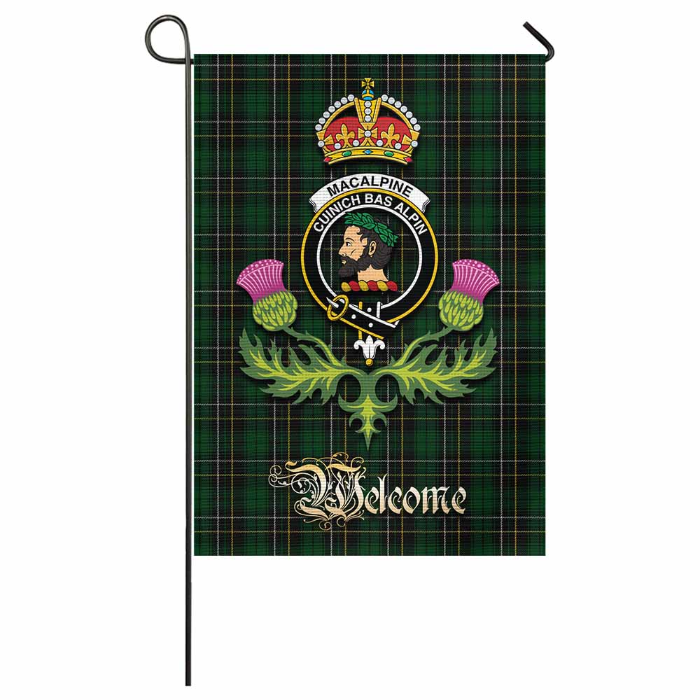 MacAlpine (MacAlpin) Tartan Family Crest Garden Flag Royal Thistle Welcome Style - Tartan Vibes Clothing