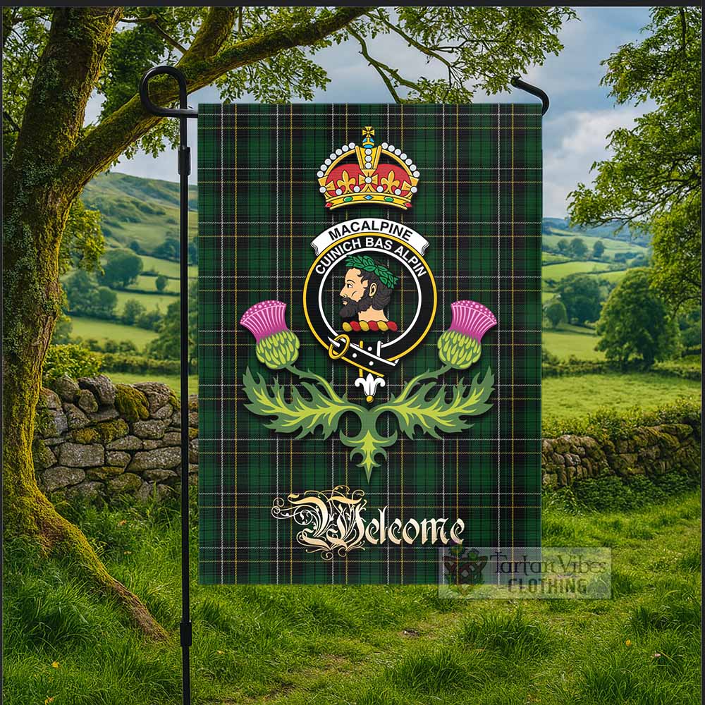 MacAlpine (MacAlpin) Tartan Family Crest Garden Flag Royal Thistle Welcome Style - Tartan Vibes Clothing
