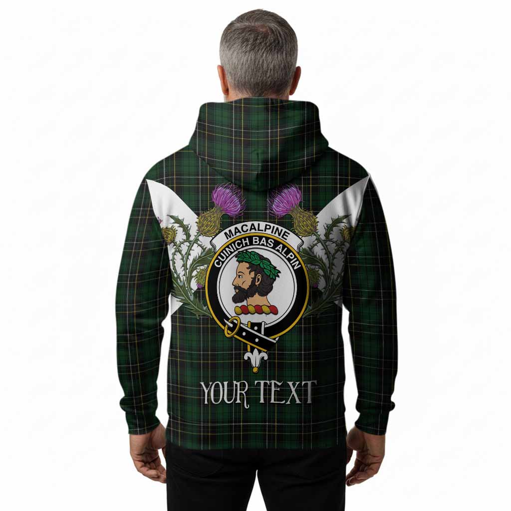 MacAlpine (MacAlpin) Tartan Family Crest Hoodie Scottish Burns Night Thistle Floral