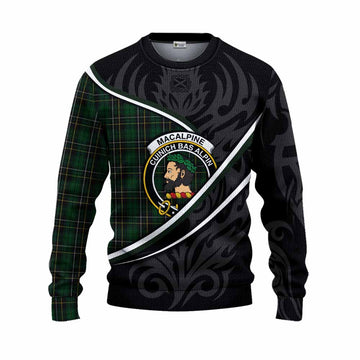 MacAlpine (MacAlpin) Tartan Family Crest Knitted Sweater Celtic Scottish Thistle Floral - Tartan Vibes Clothing