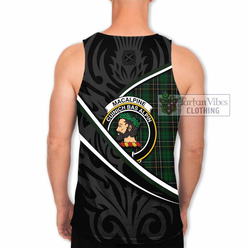 MacAlpine (MacAlpin) Tartan Family Crest Men Tank Top Celtic Scottish Thistle Floral - Tartan Vibes Clothing