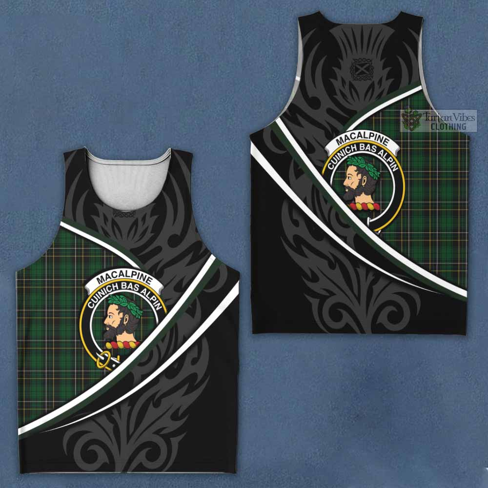 MacAlpine (MacAlpin) Tartan Family Crest Men Tank Top Celtic Scottish Thistle Floral - Tartan Vibes Clothing