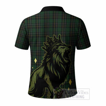 MacAlpine (MacAlpin) Tartan Family Crest Polo Shirt Crowned Lion Roaring