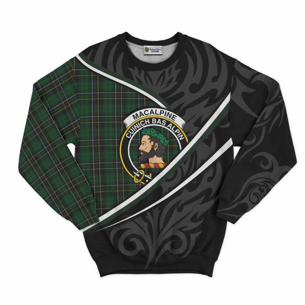 MacAlpine (MacAlpin) Tartan Family Crest Sweatshirt Celtic Scottish Thistle Floral - Tartan Vibes Clothing