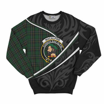 MacAlpine (MacAlpin) Tartan Family Crest Sweatshirt Celtic Scottish Thistle Floral - Tartan Vibes Clothing