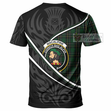 MacAlpine (MacAlpin) Tartan Family Crest T-shirt Celtic Scottish Thistle Floral - Tartan Vibes Clothing