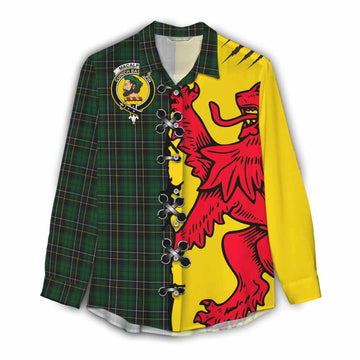 MacAlpine (MacAlpin) Tartan Family Crest Women Casual Shirt Lion Rampant Honor - Tartan Vibes Clothing