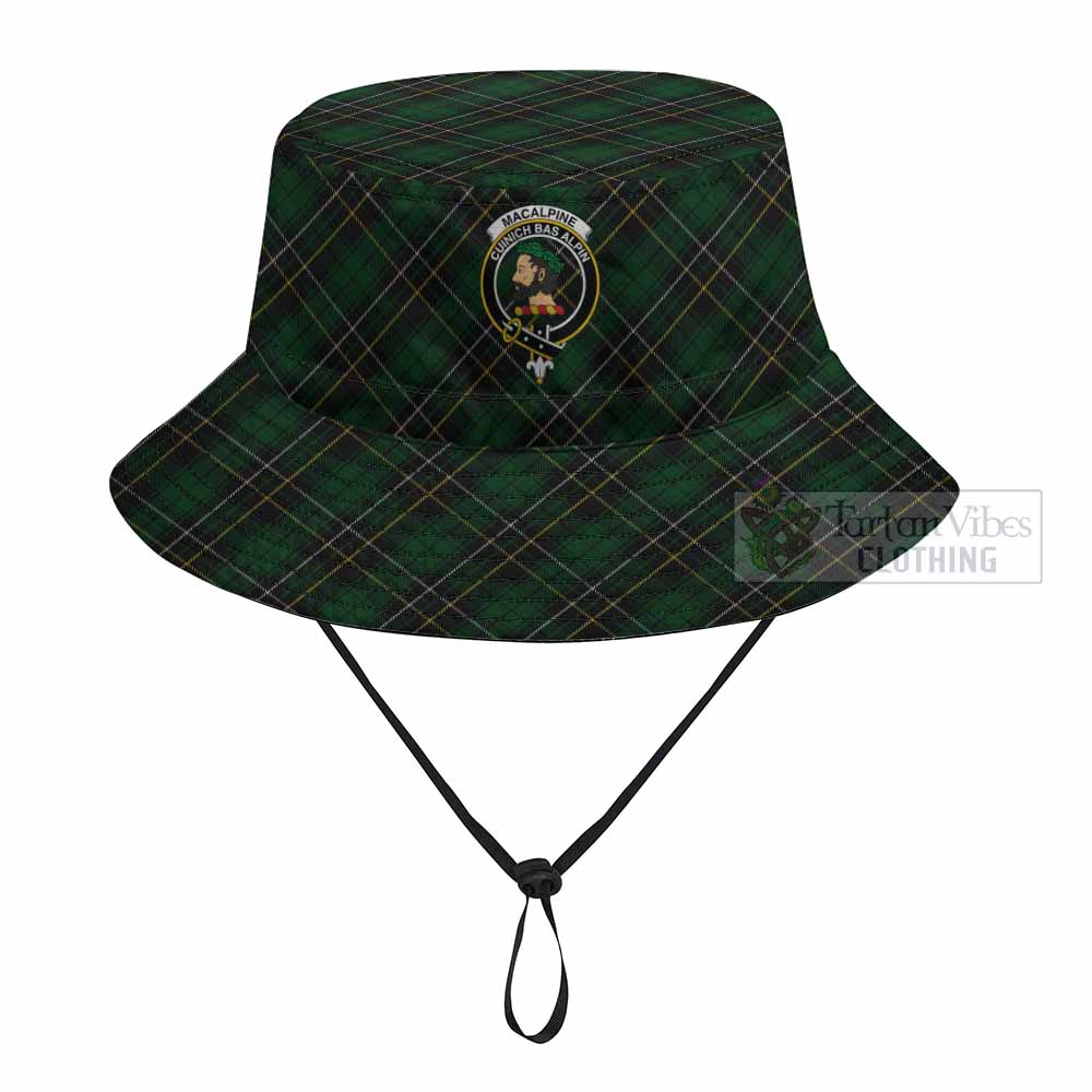 MacAlpine (MacAlpin) Tartan Fishing Hat with Family Crest