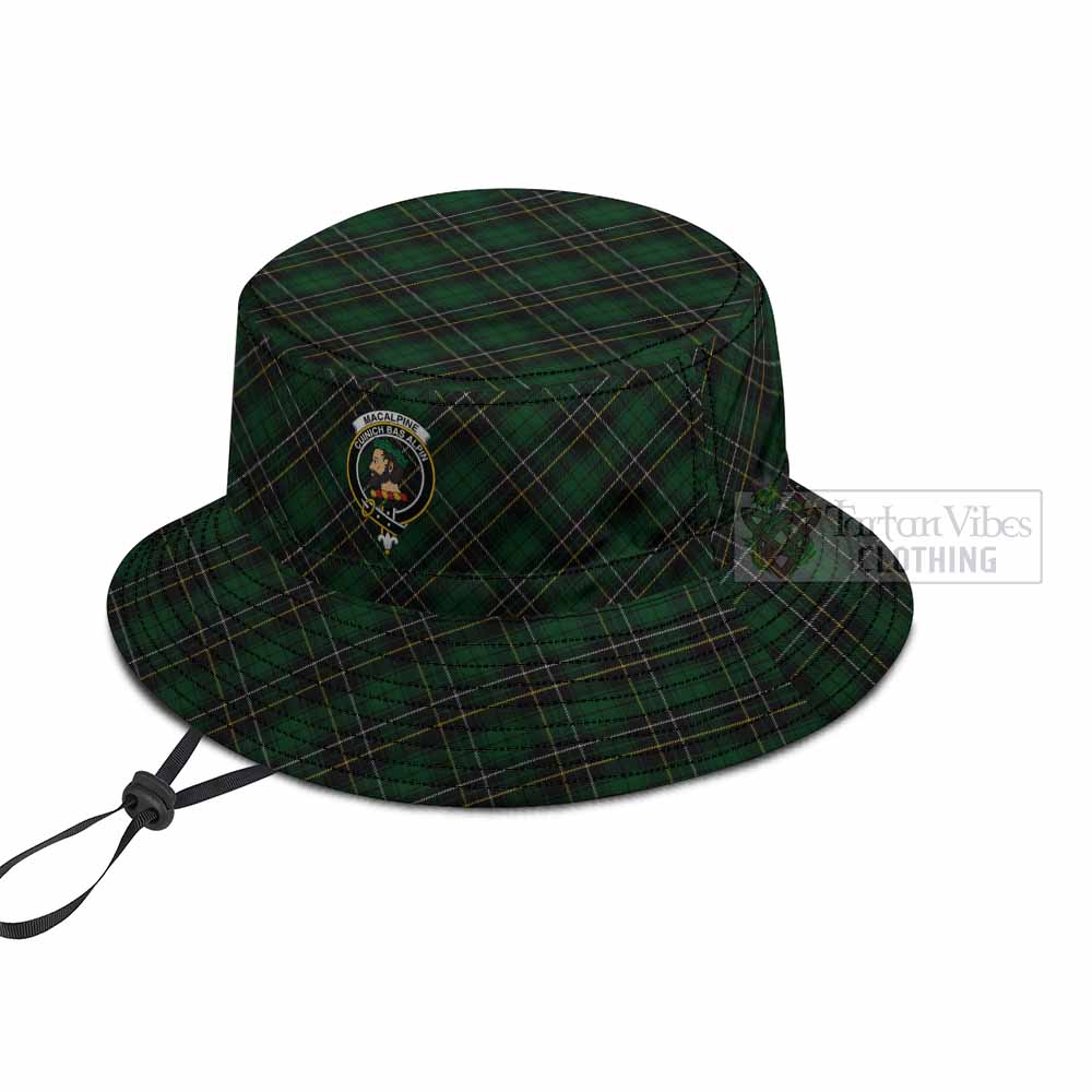MacAlpine (MacAlpin) Tartan Fishing Hat with Family Crest