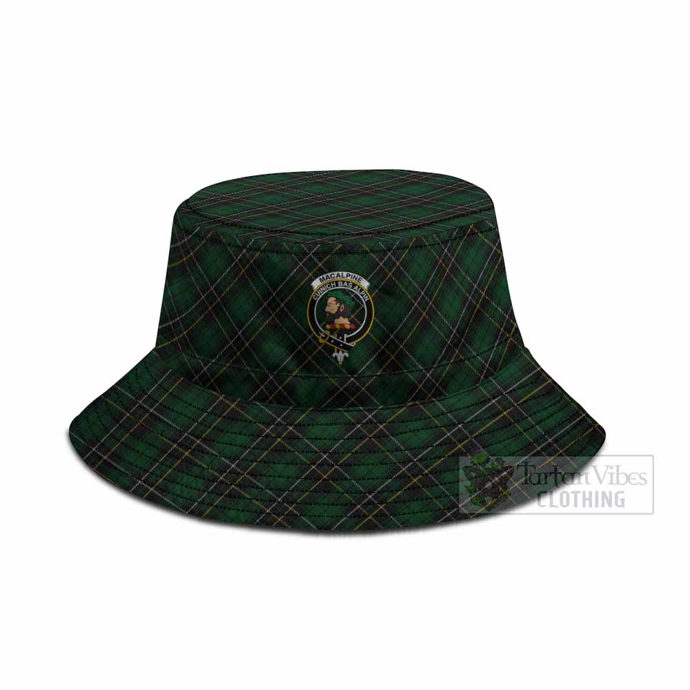 MacAlpine (MacAlpin) Tartan Fishing Hat with Family Crest