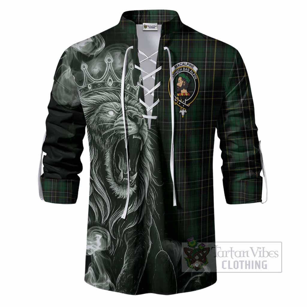 MacAlpine (MacAlpin) Tartan Ghillie Shirt Roaring Lion Heritage