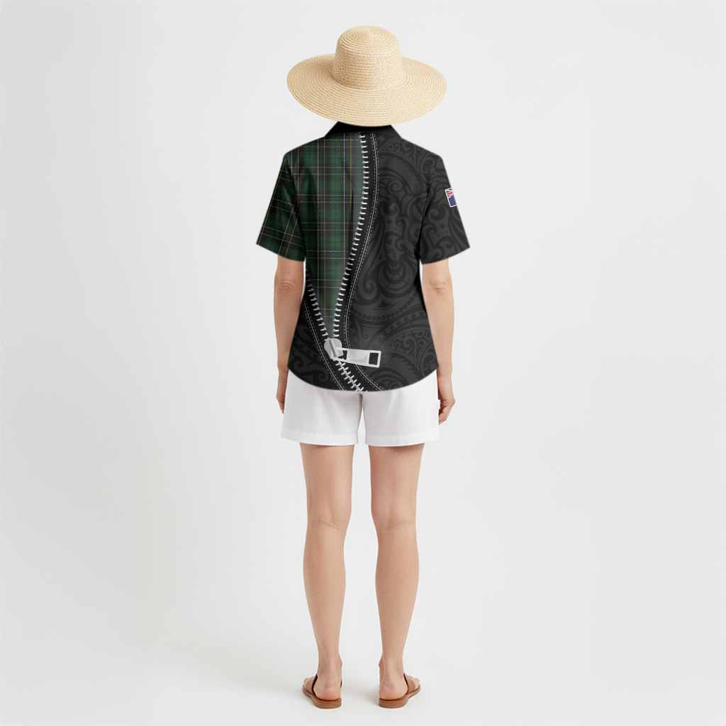 MacAlpine (MacAlpin) Tartan Hawaiian Shirt New Zealand Pattern Unique Zipper Stylized