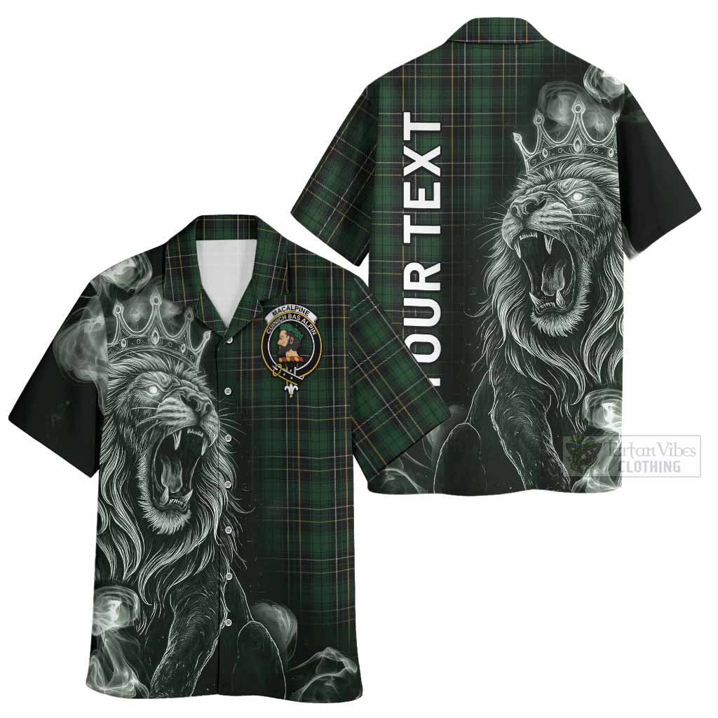 MacAlpine (MacAlpin) Tartan Hawaiian Shirt Roaring Lion Heritage