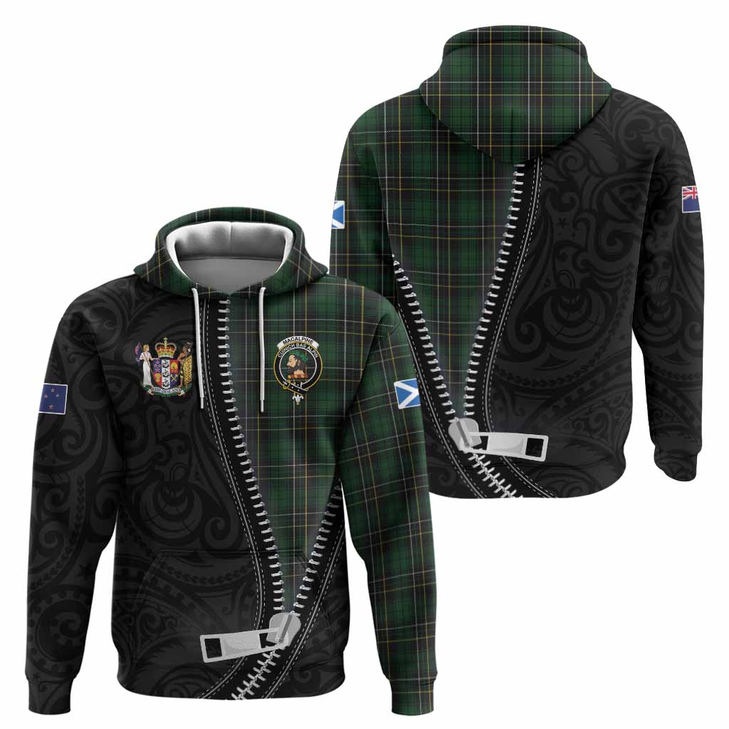 MacAlpine (MacAlpin) Tartan Hoodie New Zealand Pattern Unique Zipper Stylized