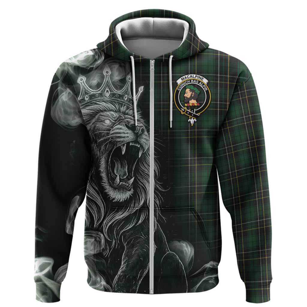 MacAlpine (MacAlpin) Tartan Hoodie Roaring Lion Heritage
