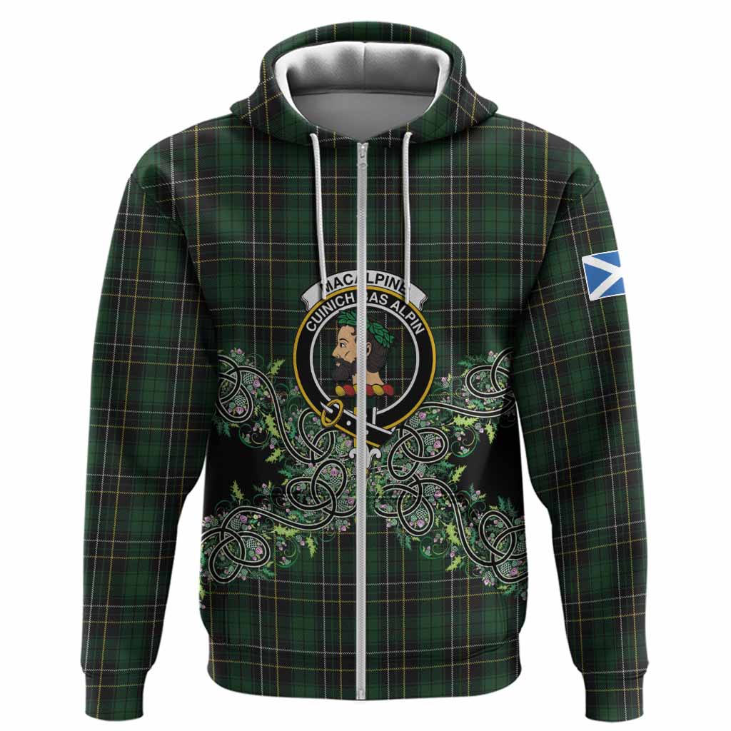 MacAlpine (MacAlpin) Tartan Hoodie Thistle Scottish Spirit