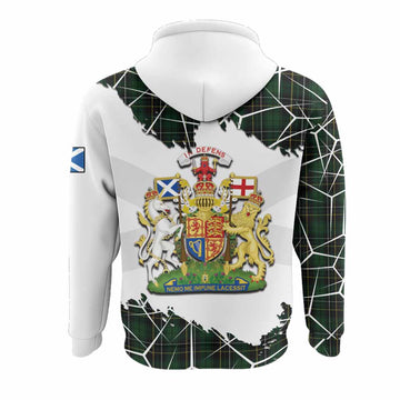 MacAlpine (MacAlpin) Tartan Hoodie with Family Crest and Lion Rampant Grunge Style