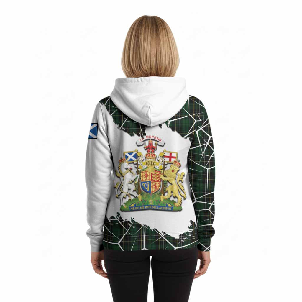 MacAlpine (MacAlpin) Tartan Hoodie with Family Crest and Lion Rampant Grunge Style
