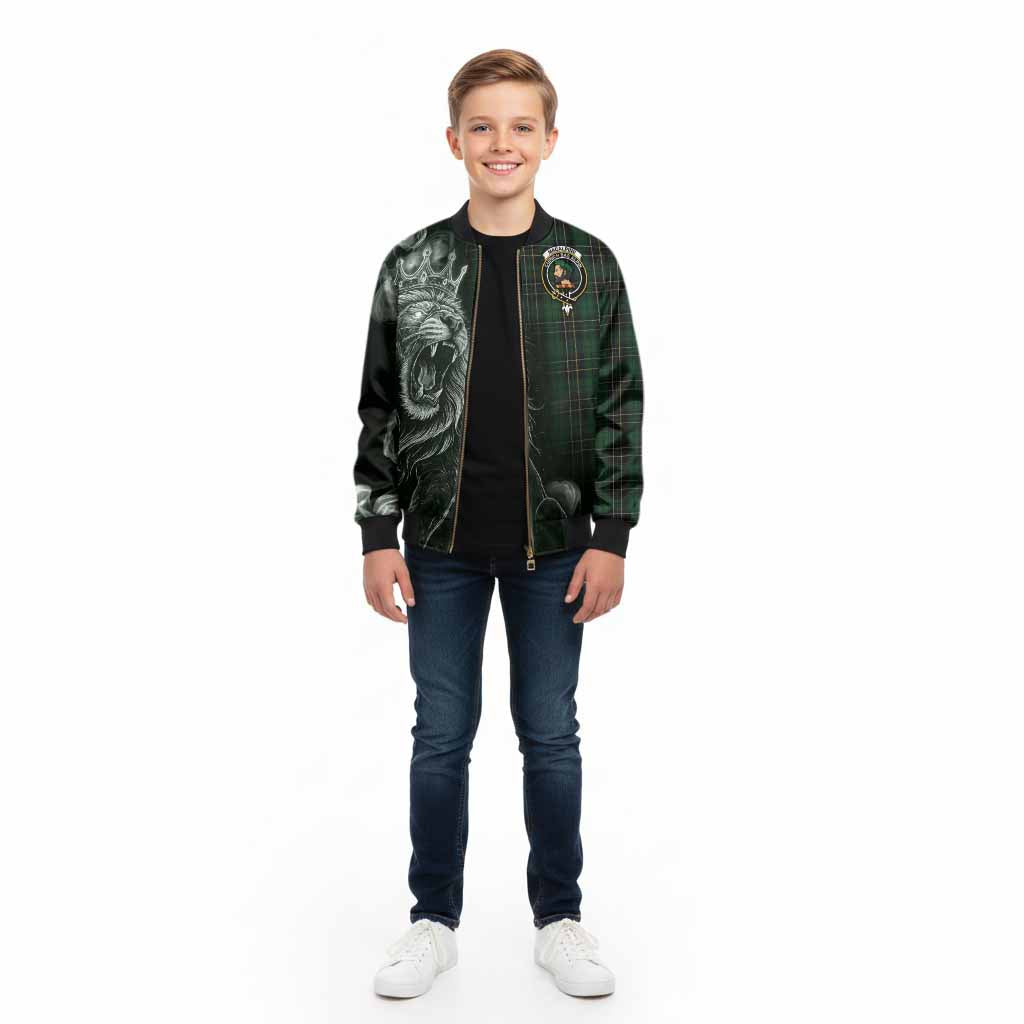 MacAlpine (MacAlpin) Tartan Kid Bomber Jacket Roaring Lion Heritage