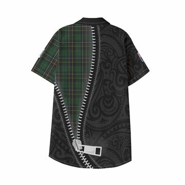MacAlpine (MacAlpin) Tartan Kid Hawaiian Shirt New Zealand Pattern Unique Zipper Stylized