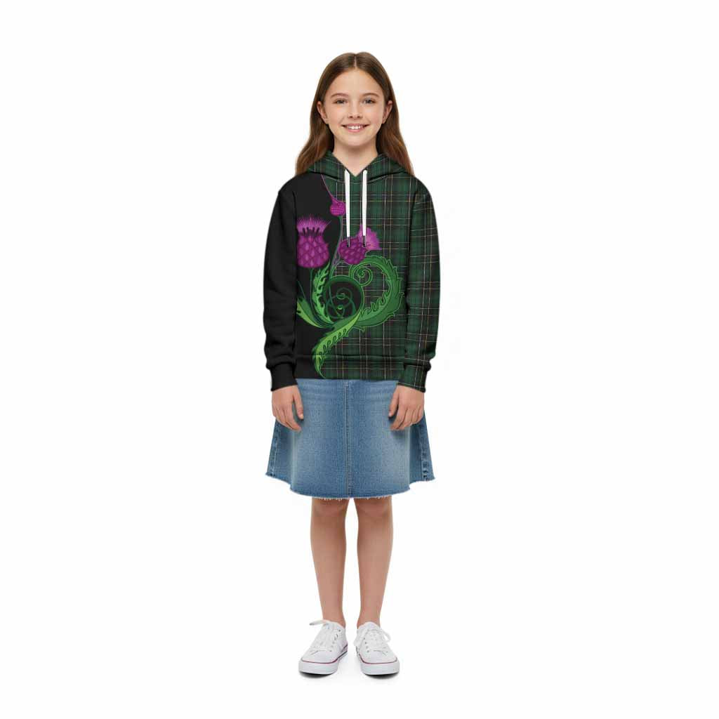 MacAlpine (MacAlpin) Tartan Kid Hoodie Traditional Scottish Thistle