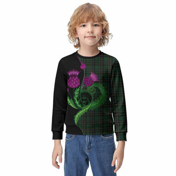 MacAlpine (MacAlpin) Tartan Kid Knitted Sweatshirt Traditional Scottish Thistle