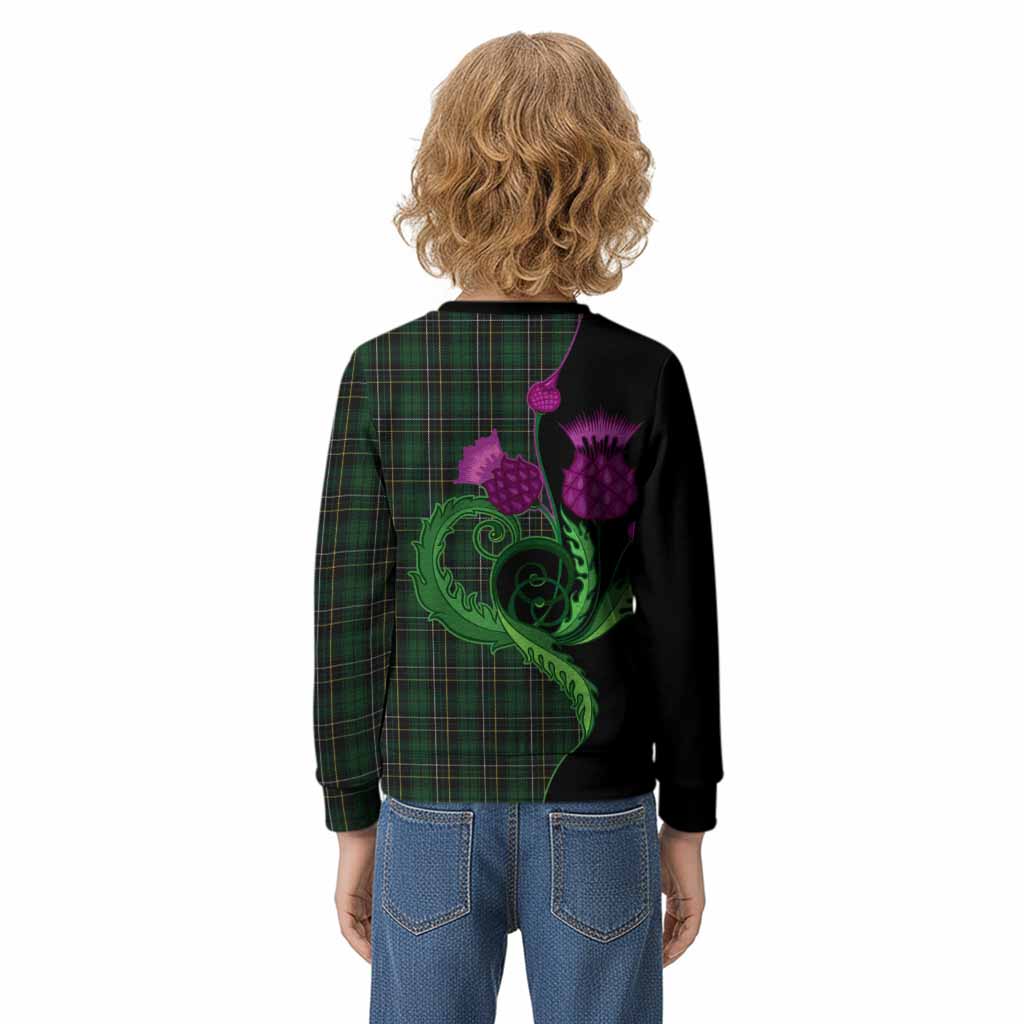 MacAlpine (MacAlpin) Tartan Kid Knitted Sweatshirt Traditional Scottish Thistle