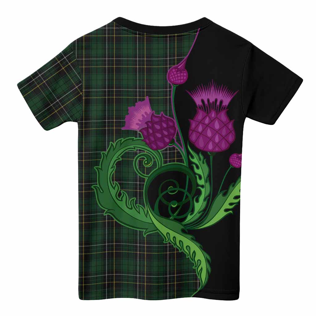 MacAlpine (MacAlpin) Tartan Kid T-shirt Traditional Scottish Thistle