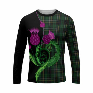 MacAlpine (MacAlpin) Tartan Long Sleeve T-Shirt Traditional Scottish Thistle