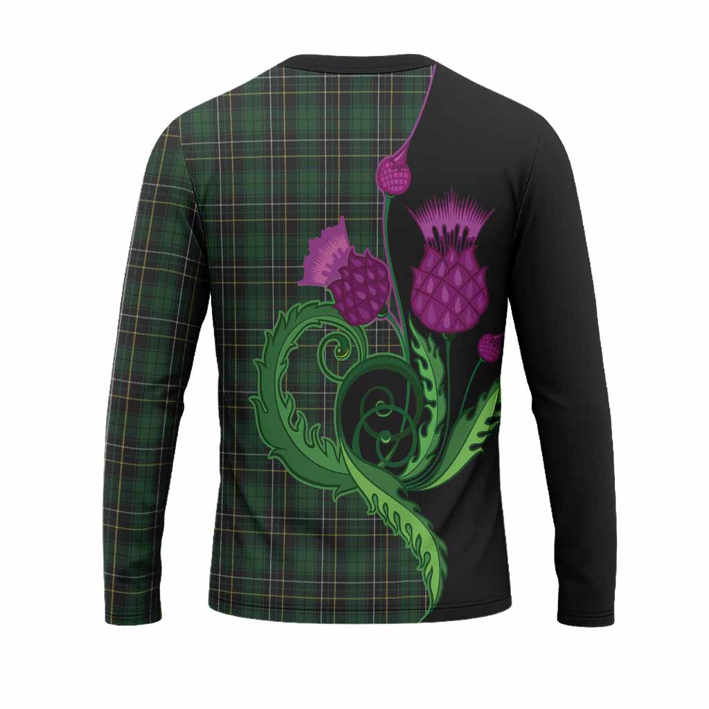 MacAlpine (MacAlpin) Tartan Long Sleeve T-Shirt Traditional Scottish Thistle