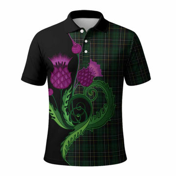 MacAlpine (MacAlpin) Tartan Polo Shirt Traditional Scottish Thistle