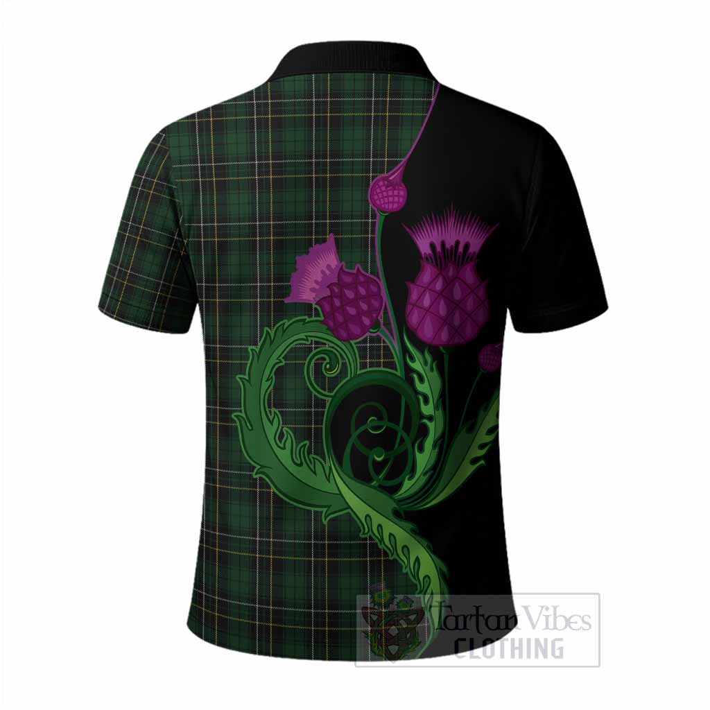 MacAlpine (MacAlpin) Tartan Polo Shirt Traditional Scottish Thistle