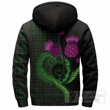 MacAlpine (MacAlpin) Tartan Sherpa Hoodie Traditional Scottish Thistle