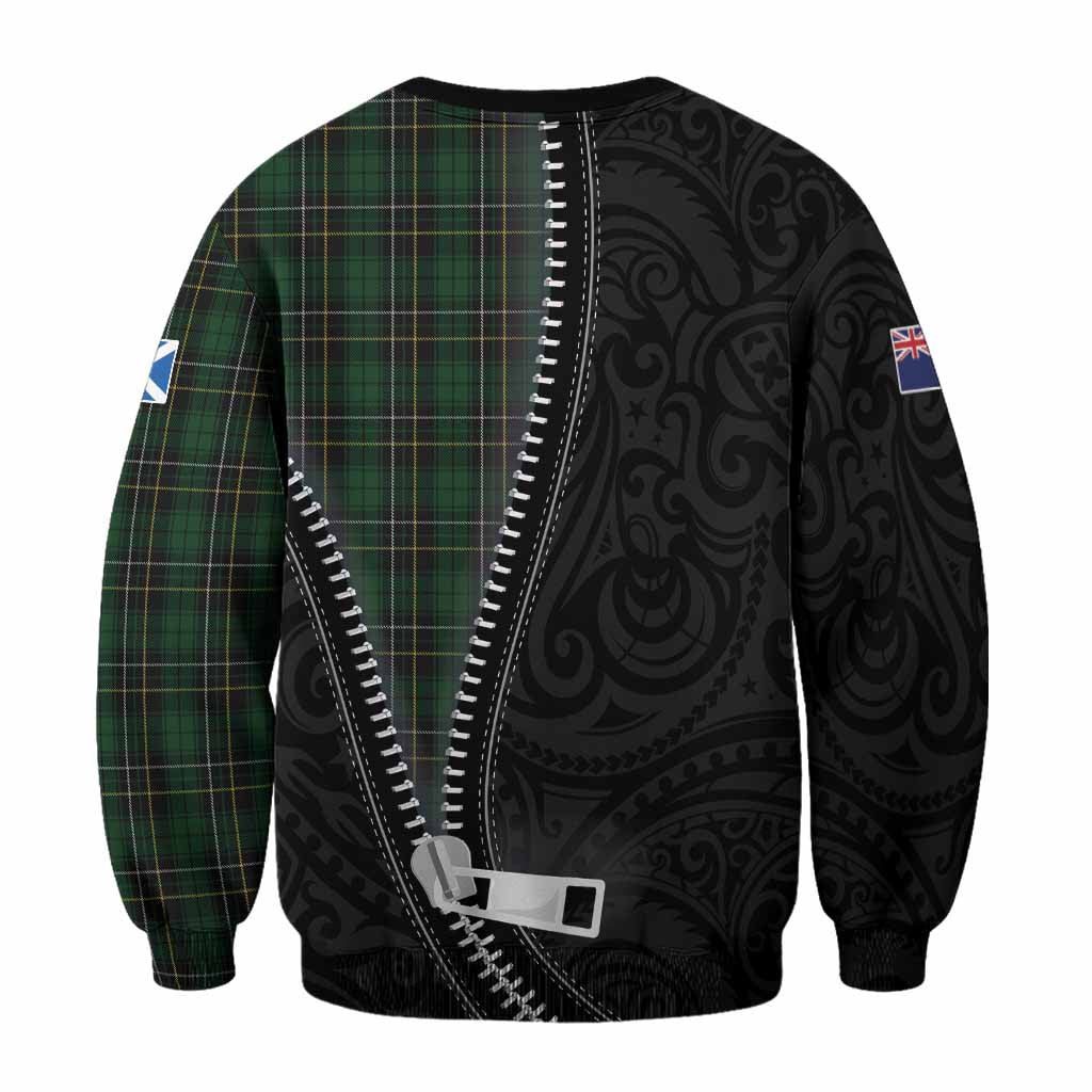 MacAlpine (MacAlpin) Tartan Sweatshirt New Zealand Pattern Unique Zipper Stylized