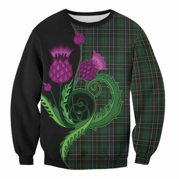 MacAlpine (MacAlpin) Tartan Sweatshirt Traditional Scottish Thistle