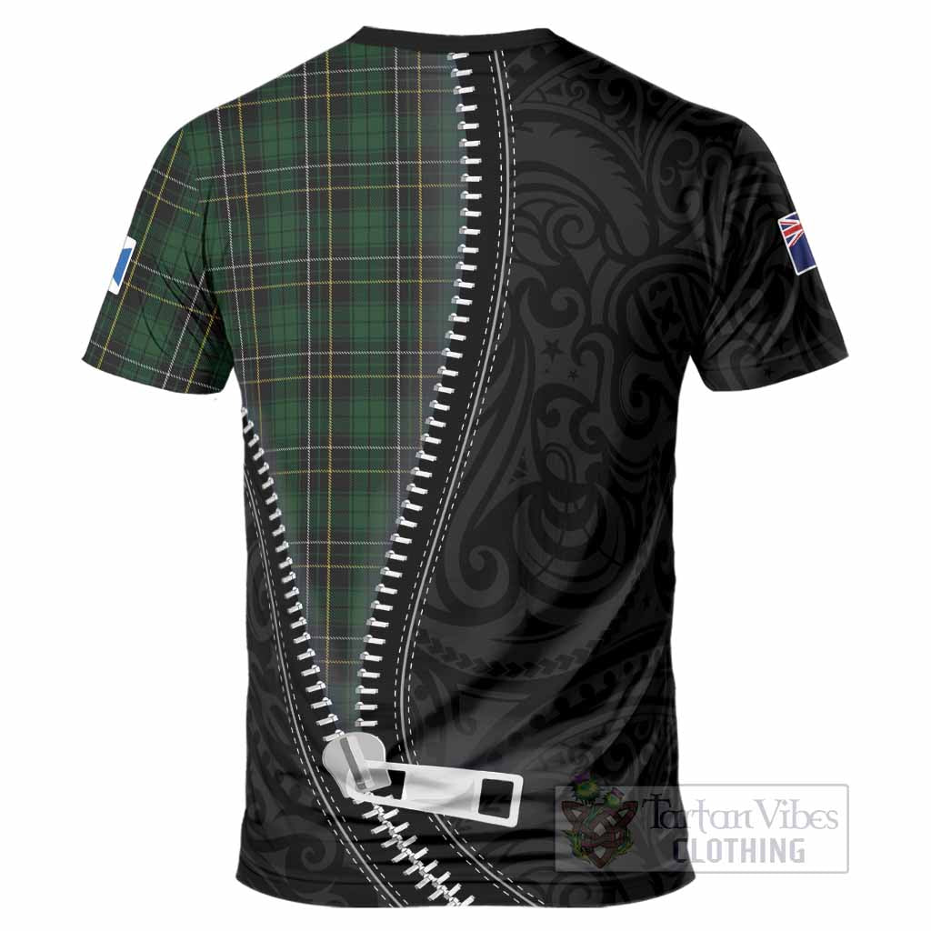 MacAlpine (MacAlpin) Tartan T-Shirt New Zealand Pattern Unique Zipper Stylized