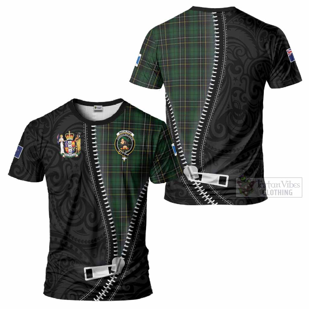 MacAlpine (MacAlpin) Tartan T-Shirt New Zealand Pattern Unique Zipper Stylized