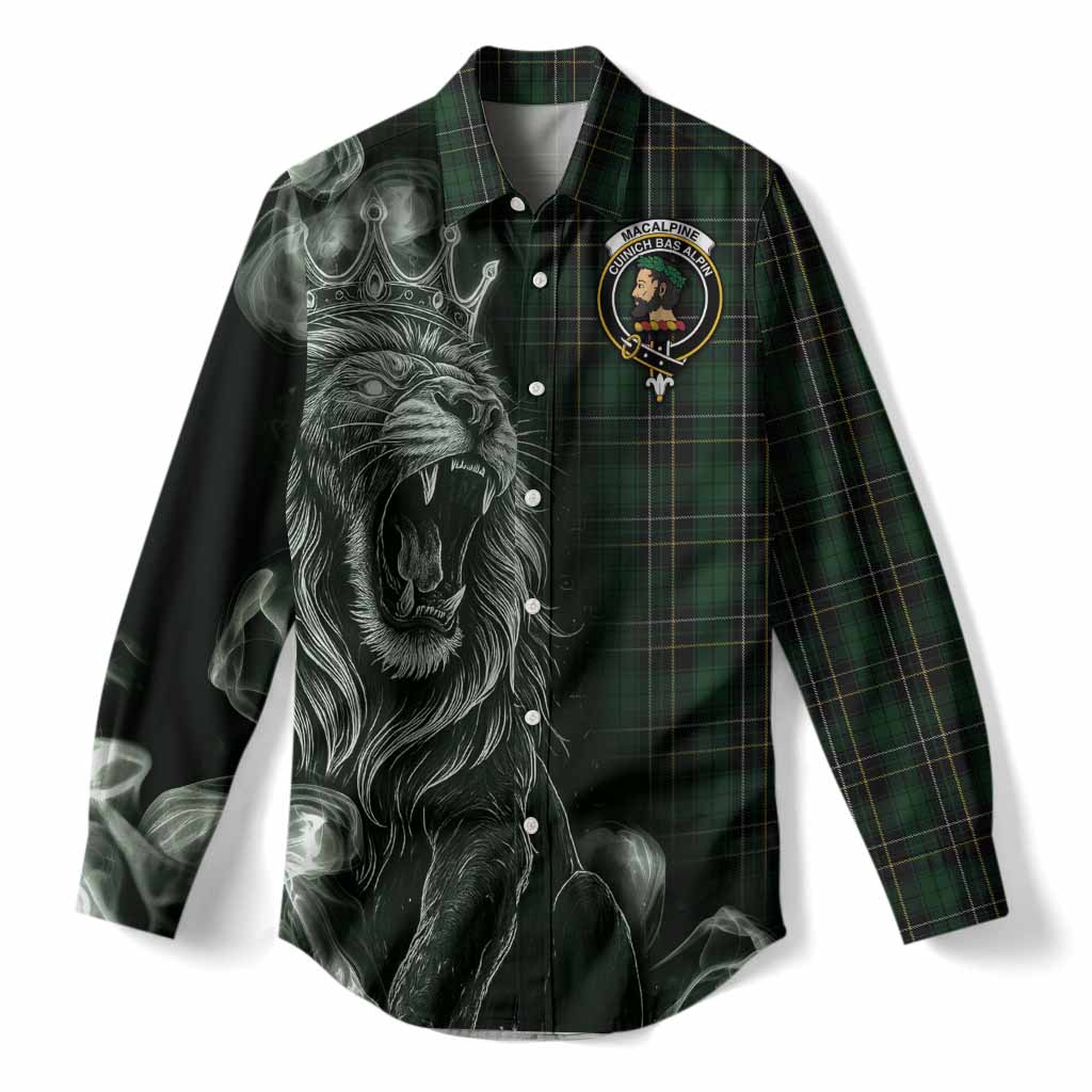 MacAlpine (MacAlpin) Tartan Women Casual Shirt Roaring Lion Heritage