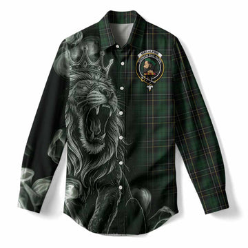 MacAlpine (MacAlpin) Tartan Women Casual Shirt Roaring Lion Heritage