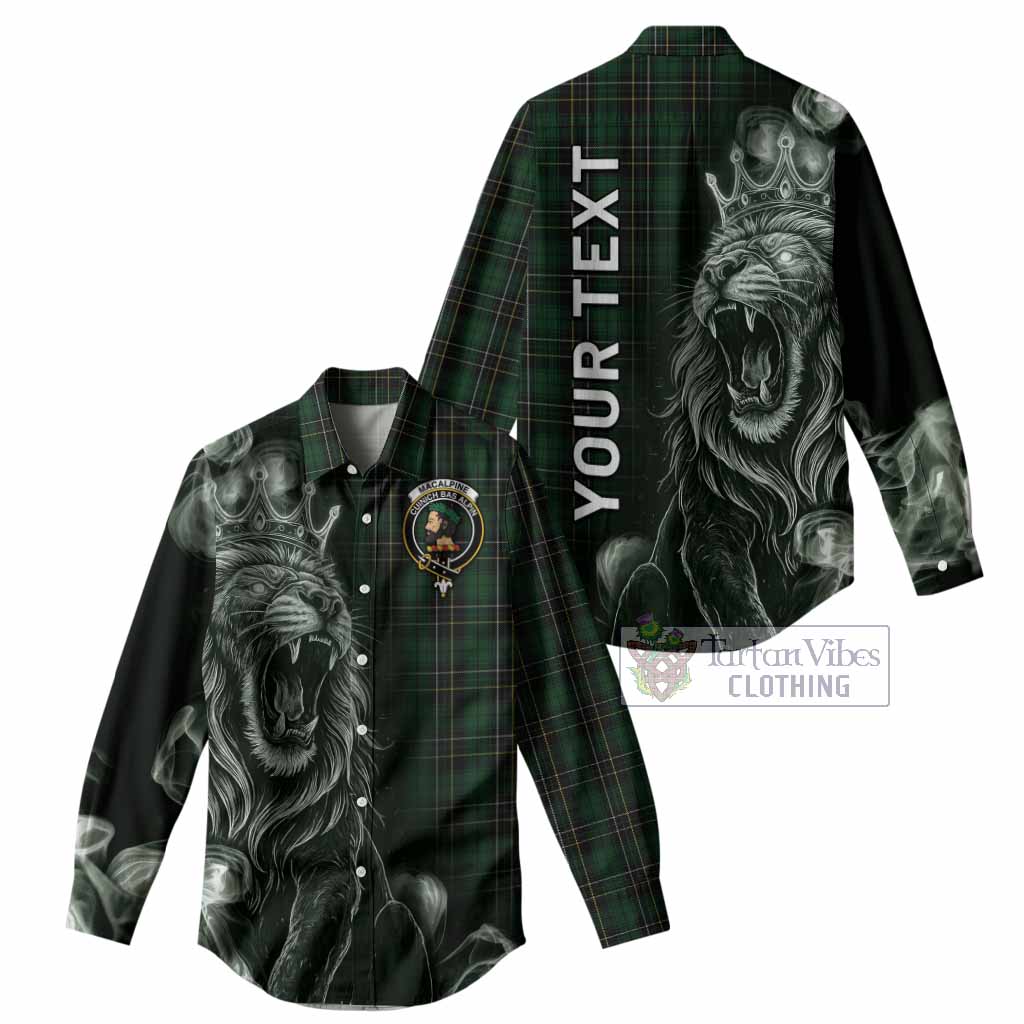MacAlpine (MacAlpin) Tartan Women Casual Shirt Roaring Lion Heritage