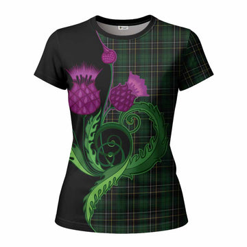 MacAlpine (MacAlpin) Tartan Women T shirt Traditional Scottish Thistle